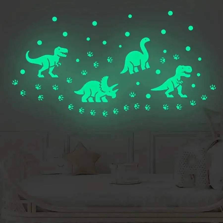  Brilliant Glow Dinosaur Stars Wall Stickers Toyland EU -  ToylandEU™