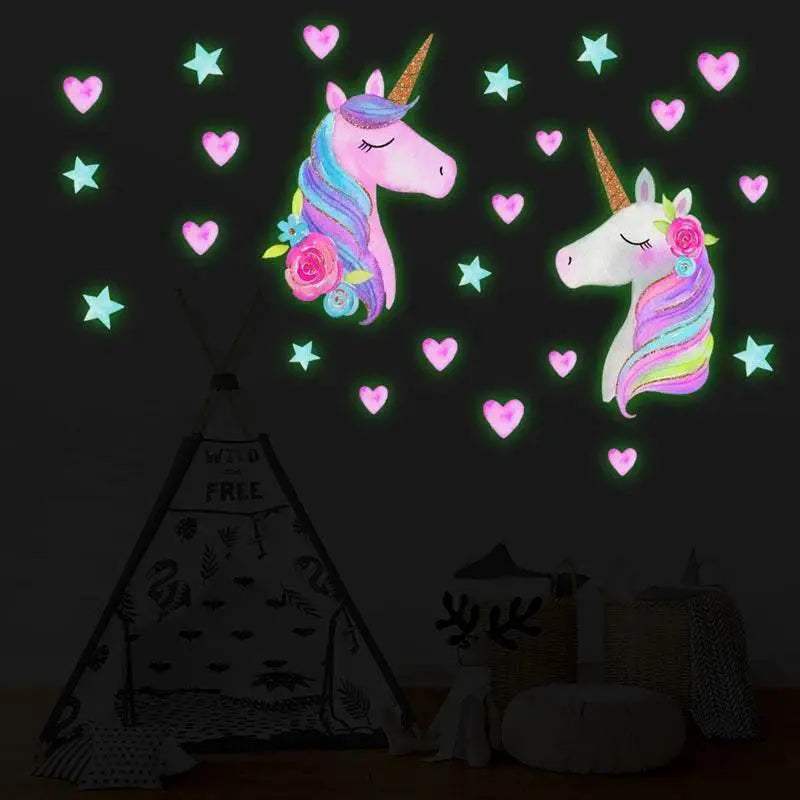  Brilliant Unicorn Glow Wall Sticker Toyland EU -  ToylandEU™