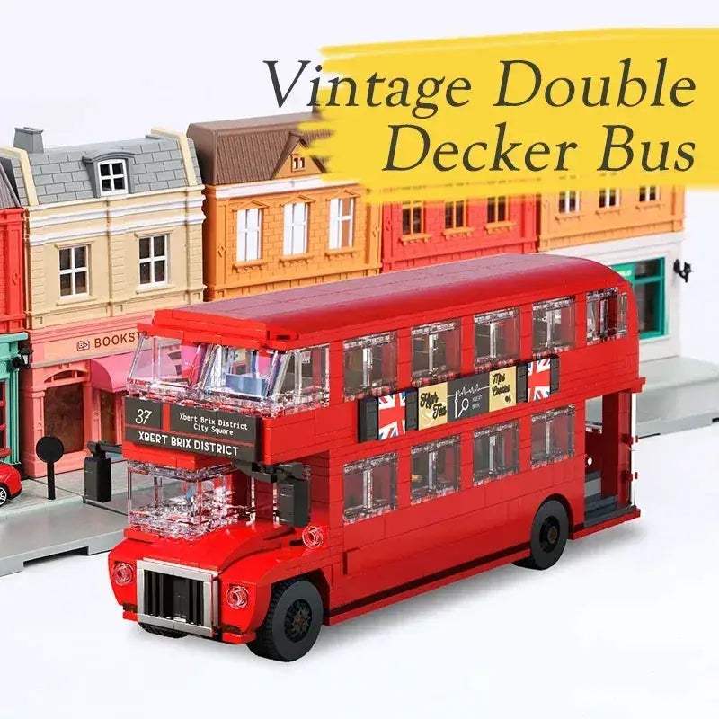 British Double Decker Bus Building Blocks For Kids Creative Decor - ToylandEU