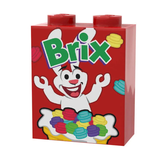 Brix Cereal - Custom Printed 1x2x2 Brick on LEGO part - ToylandEU