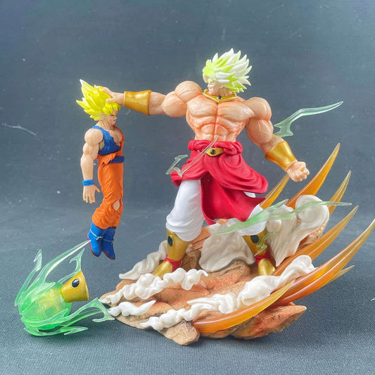 Broly Vs Son Goku Figure, Dragon Ball Z Legedary Super Saiyan Figurine Anime 8in