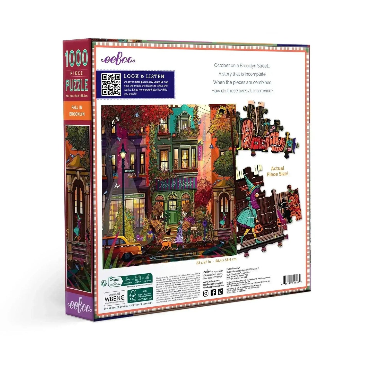  Brooklyn 1000 Piece Jigsaw Puzzle Autumn Mood By EeBoo -  ToylandEU™