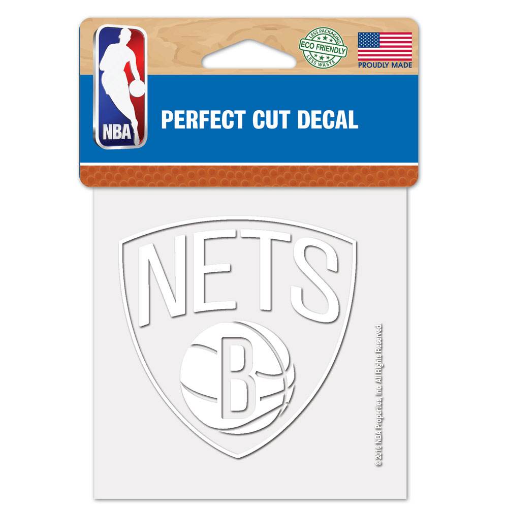 Brooklyn Nets 4x4 White Decal Perfect Cut Special Order - ToylandEU