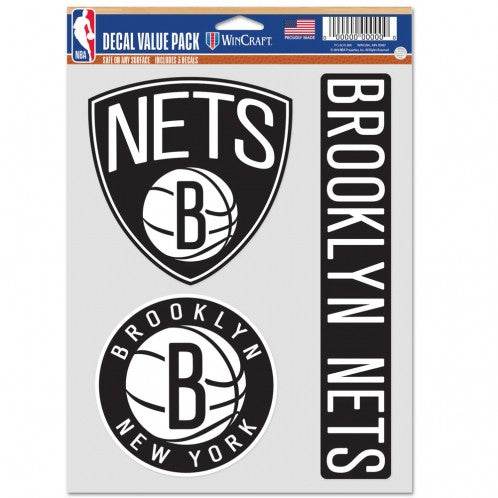 Brooklyn Nets Decal 3 Pack Multi Use Fans Indoor Outdoor - ToylandEU