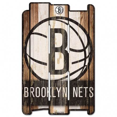 Brooklyn Nets Wood Fence Sign 11x17 Special Order Limited - ToylandEU