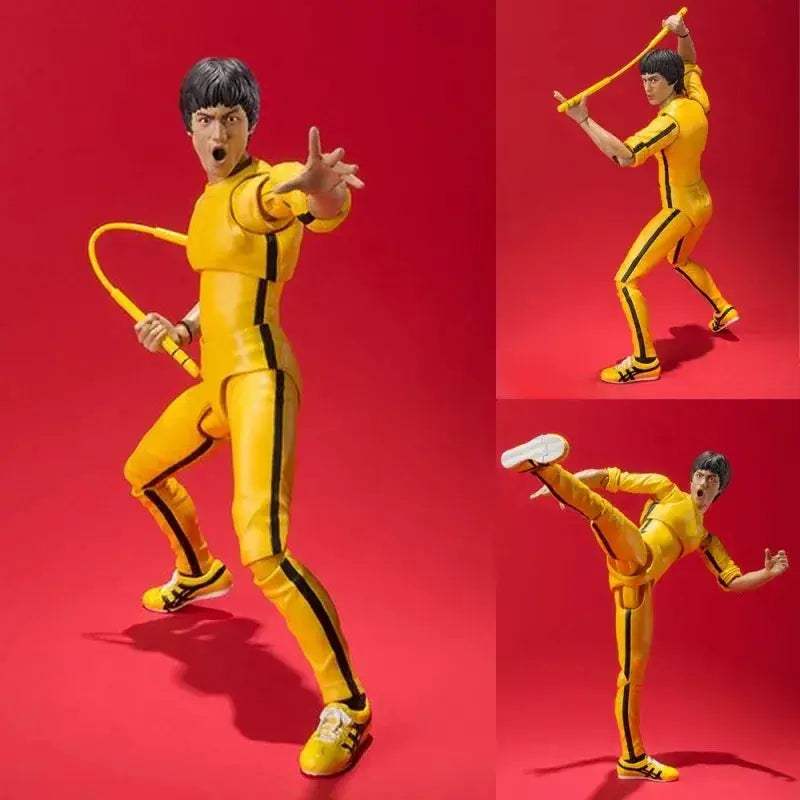 Bruce Lee Articulated Action Figure Yellow Jumpsuit - ToylandEU