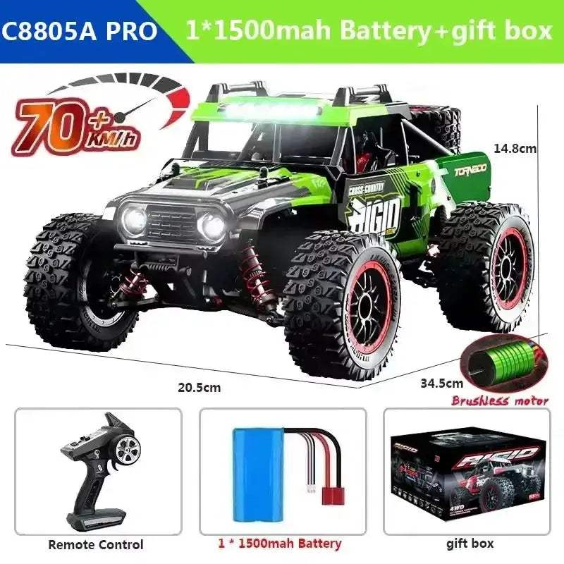 Brushless 1To16 RC Car High Speed 4WD Monster Truck - ToylandEU