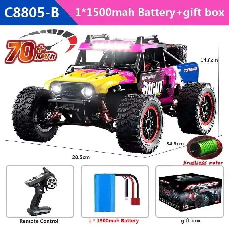 Brushless 1To16 RC Car High Speed 4WD Monster Truck - ToylandEU