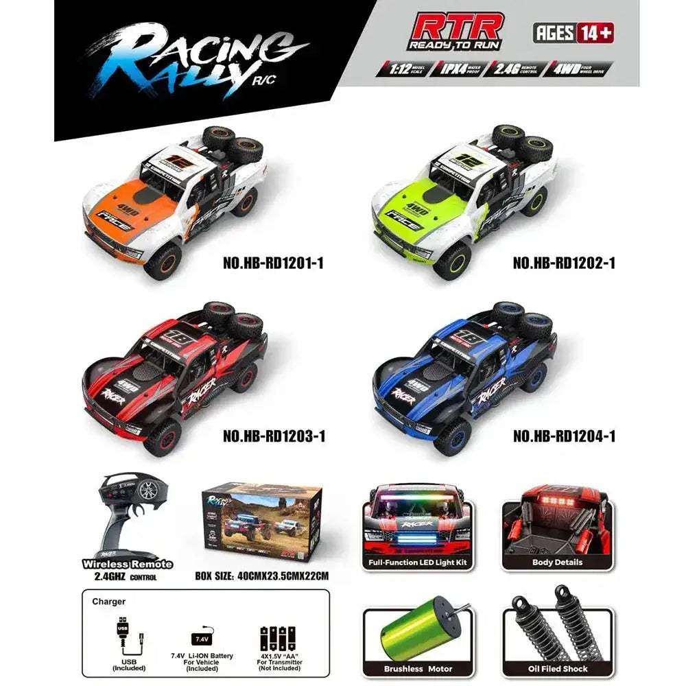 Brushless 4WD RC Car R1201 High Speed Remote Control - ToylandEU