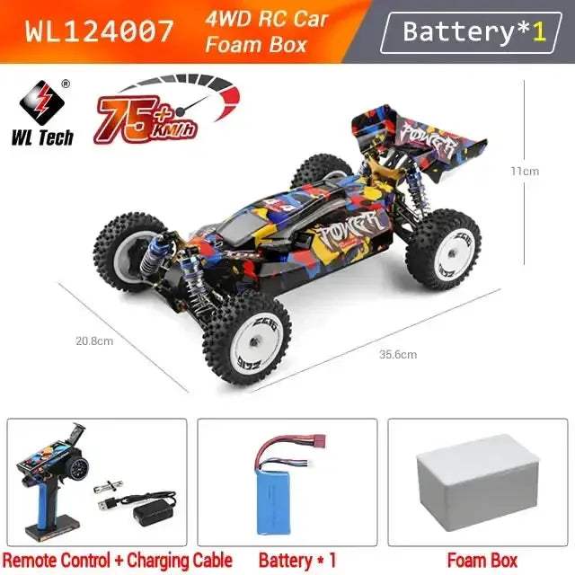 Brushless RC Car 4WD Pro 75KmH One Hand Remote Control - ToylandEU
