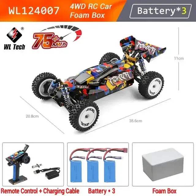 Brushless RC Car 4WD Pro 75KmH One Hand Remote Control - ToylandEU