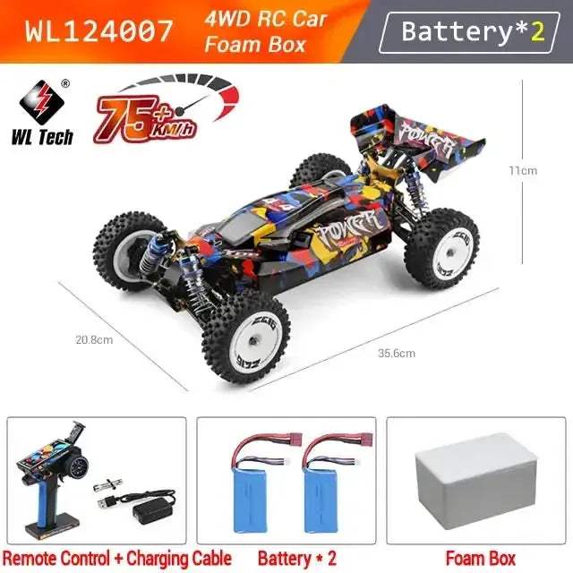Brushless RC Car 4WD Pro 75KmH One Hand Remote Control - ToylandEU