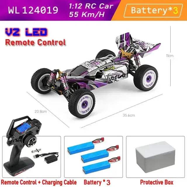 Brushless RC Car 4WD Pro 75KmH One Hand Remote Control - ToylandEU