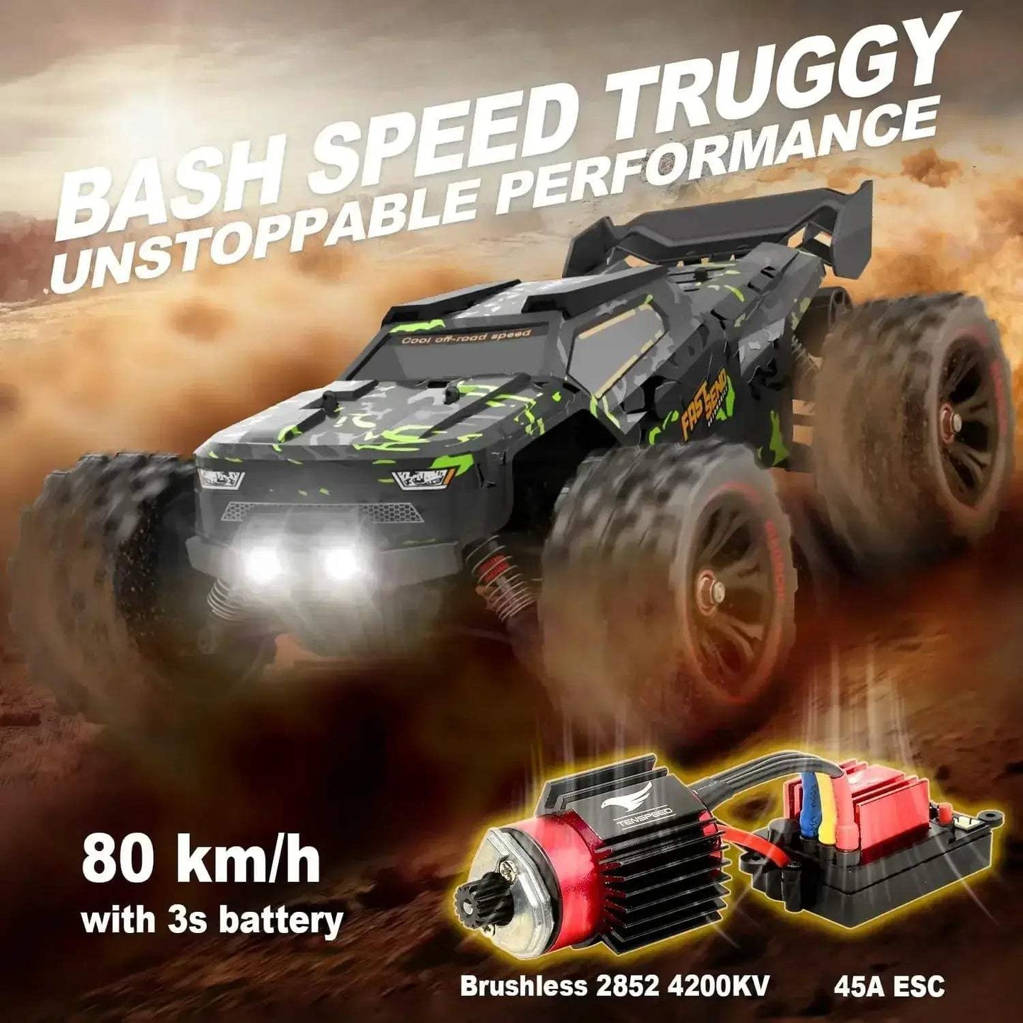 Brushless RC Cars 50 MPH Offroad Electric Remote Control - ToylandEU