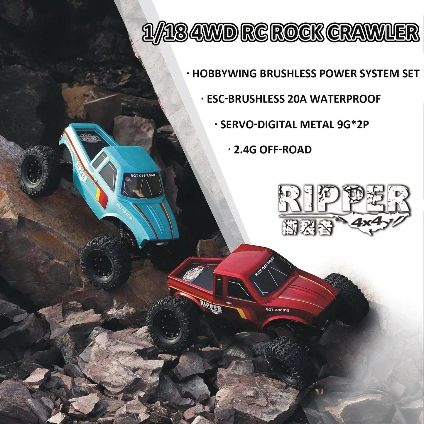  Brushless RC Crawler 4WD for Enthusiasts 2S Battery -  ToylandEU™