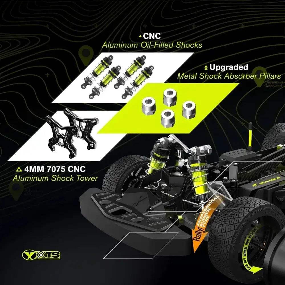Brushless RC Drift Car 4x4 Gyro Stabilized 50mph RTR - ToylandEU
