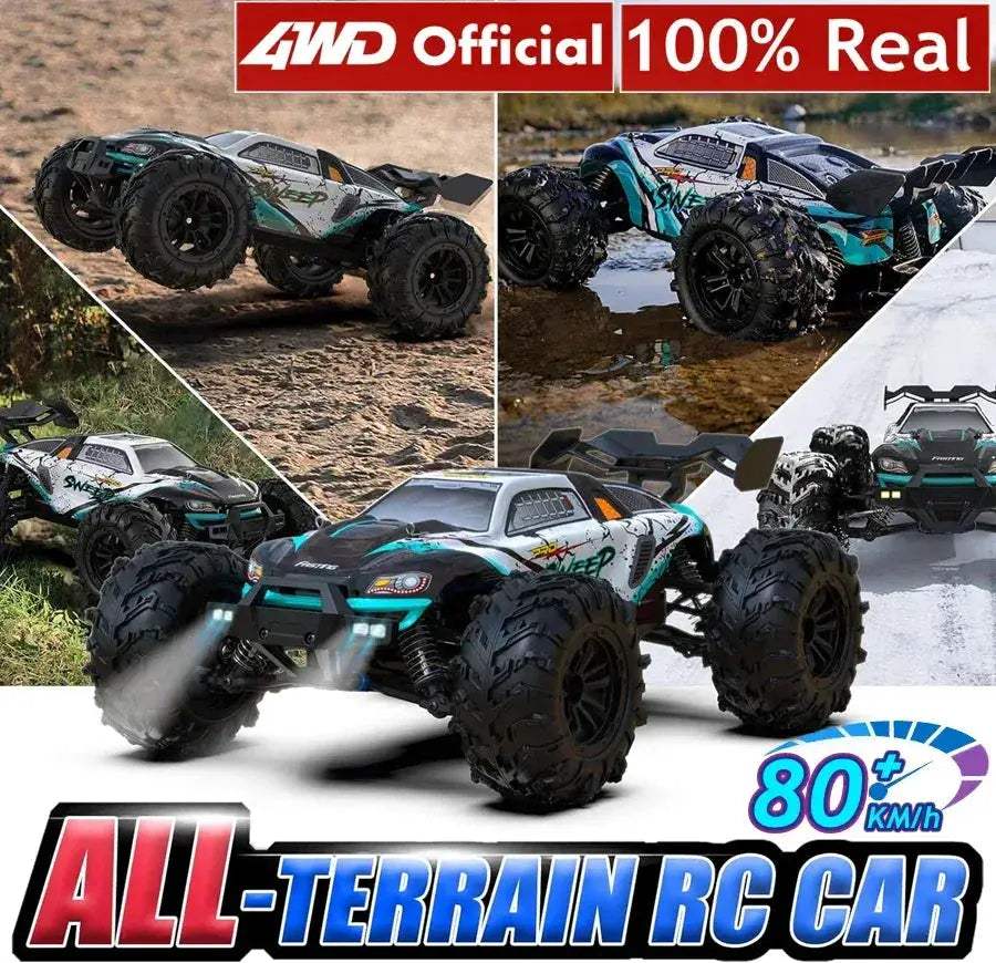 Brushless RC Drift Car 80kmh 4WD With LED Lights Fast - ToylandEU