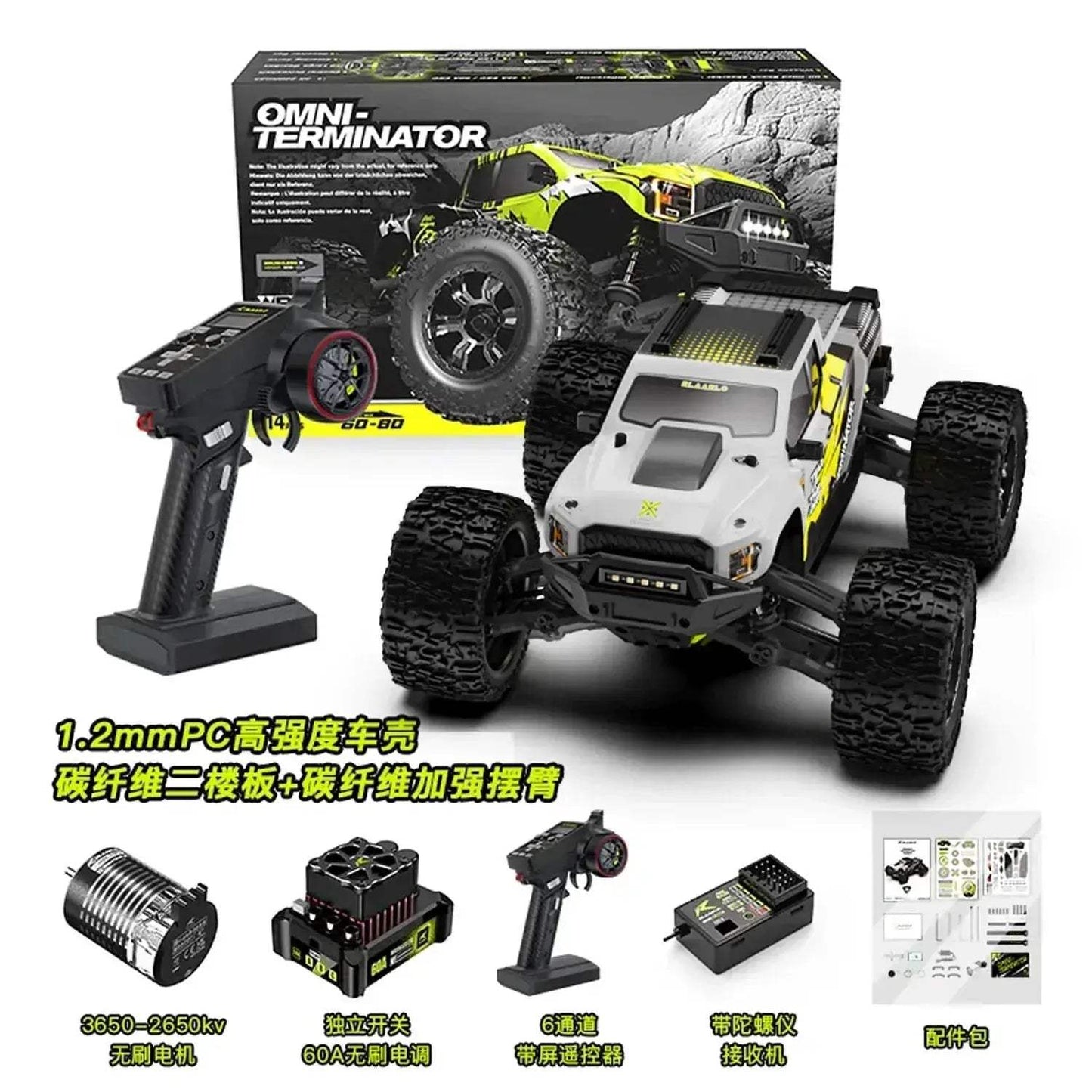Brushless RC Monster Truck 4WD Off Road All Terrain - ToylandEU