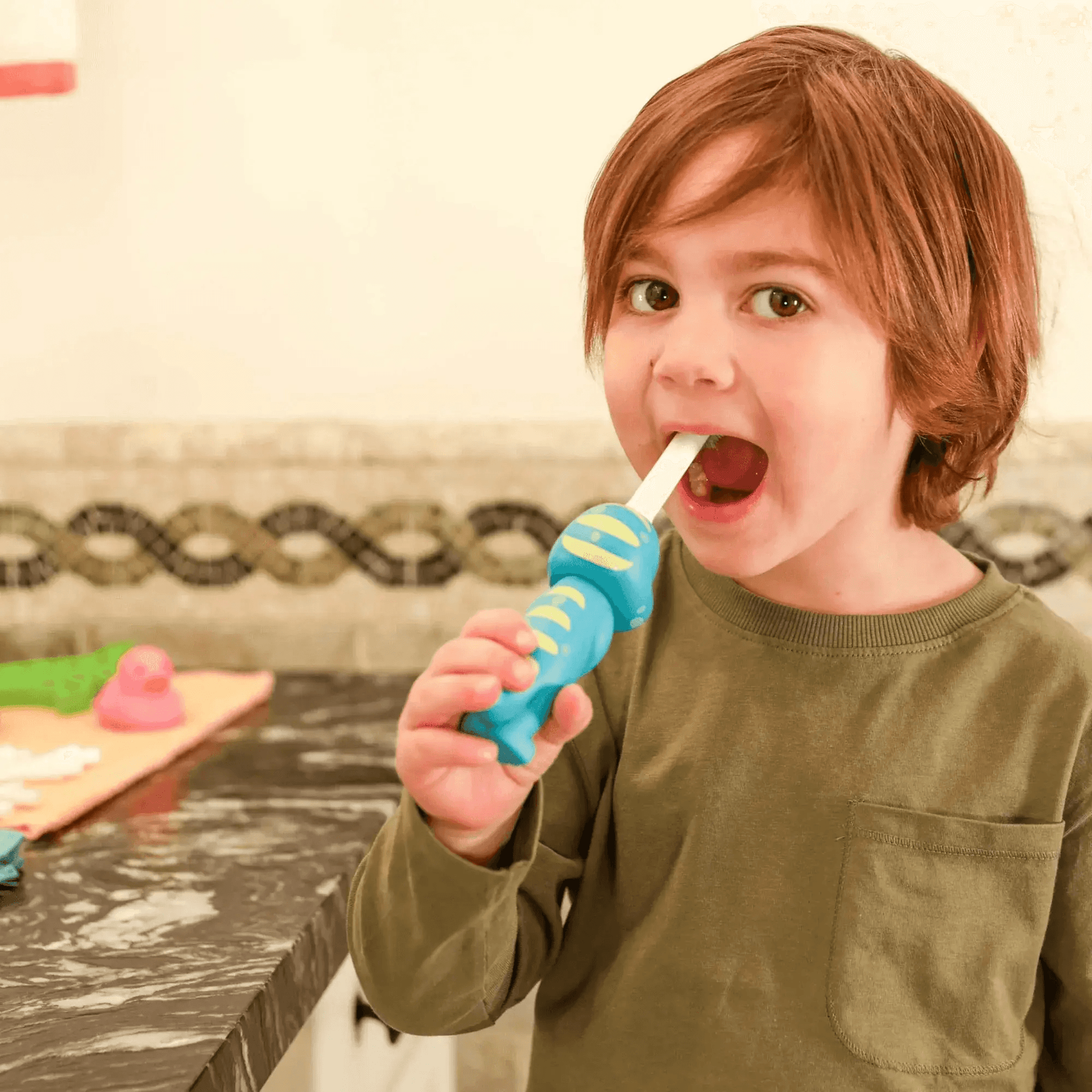 Brushy the Brushasaurus Dinosaur Toothbrush for Kids – Fun Brush Toy - ToylandEU