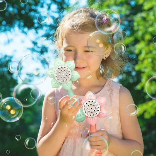 Bubble Machine Sunflower 23 Hole Electric Automatic Bubbles Gun - ToylandEU