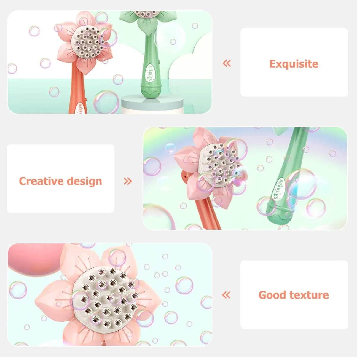 Bubble Machine Sunflower 23 Hole Electric Automatic Bubbles Gun - ToylandEU