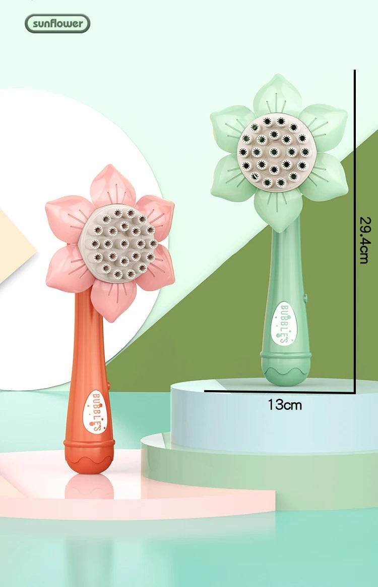 Bubble Machine Sunflower 23 Hole Electric Automatic Bubbles Gun - ToylandEU