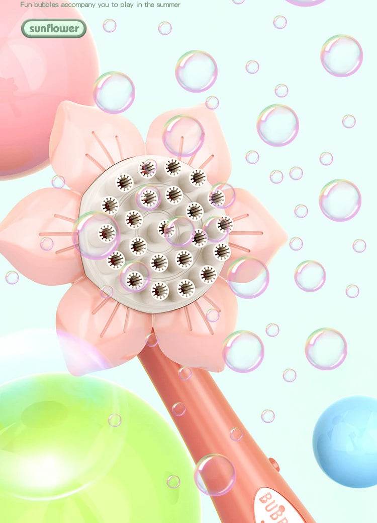 Bubble Machine Sunflower 23 Hole Electric Automatic Bubbles Gun - ToylandEU