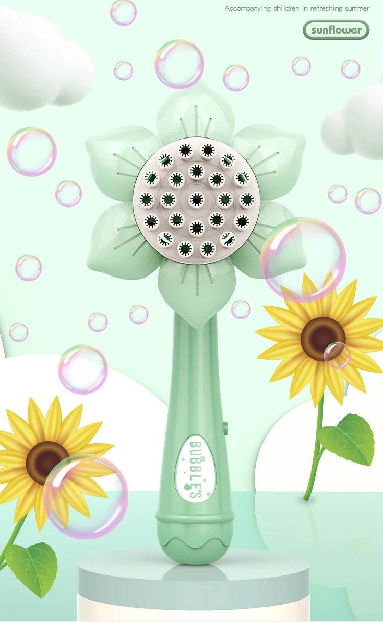 Bubble Machine Sunflower 23 Hole Electric Automatic Bubbles Gun - ToylandEU