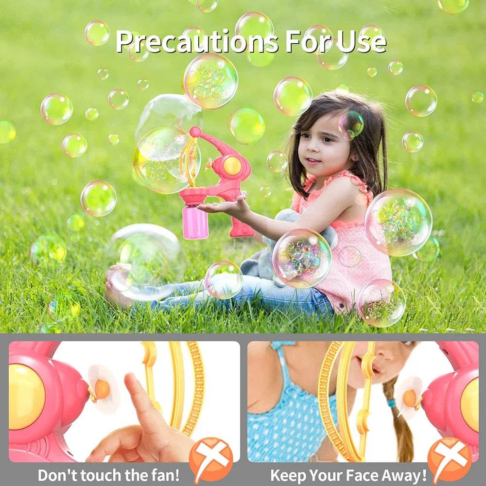 Bubbles Machine Electric Bubble Gun Large Small Bubbles Kids Toy - ToylandEU