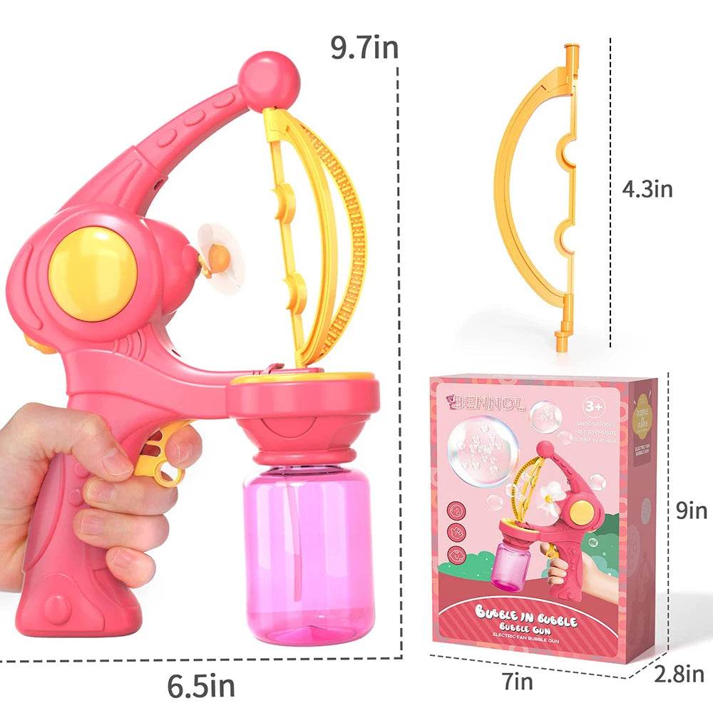Bubbles Machine Electric Bubble Gun Large Small Bubbles Kids Toy - ToylandEU