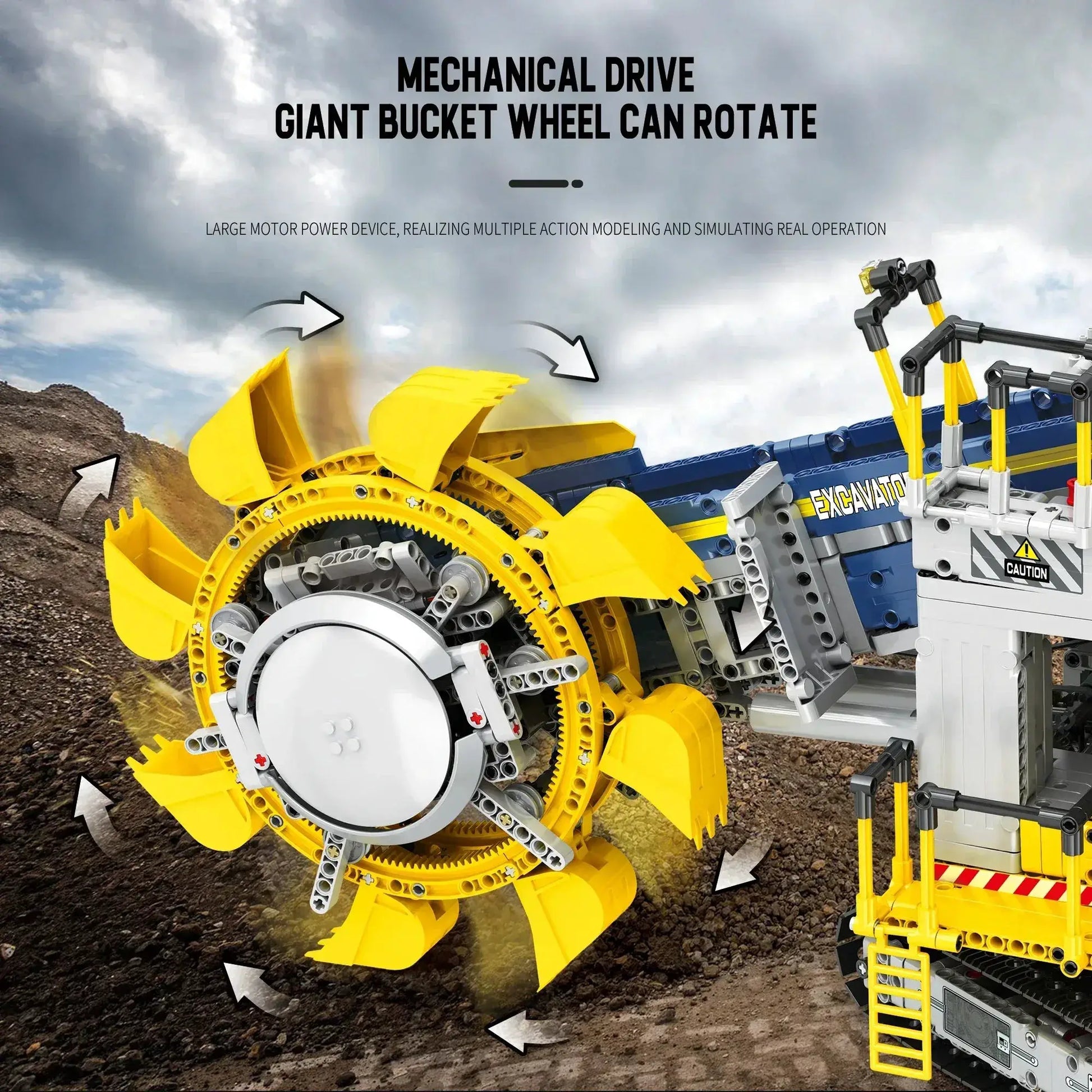 Bucket Wheel Excavator Building Kit Remote Control - ToylandEU
