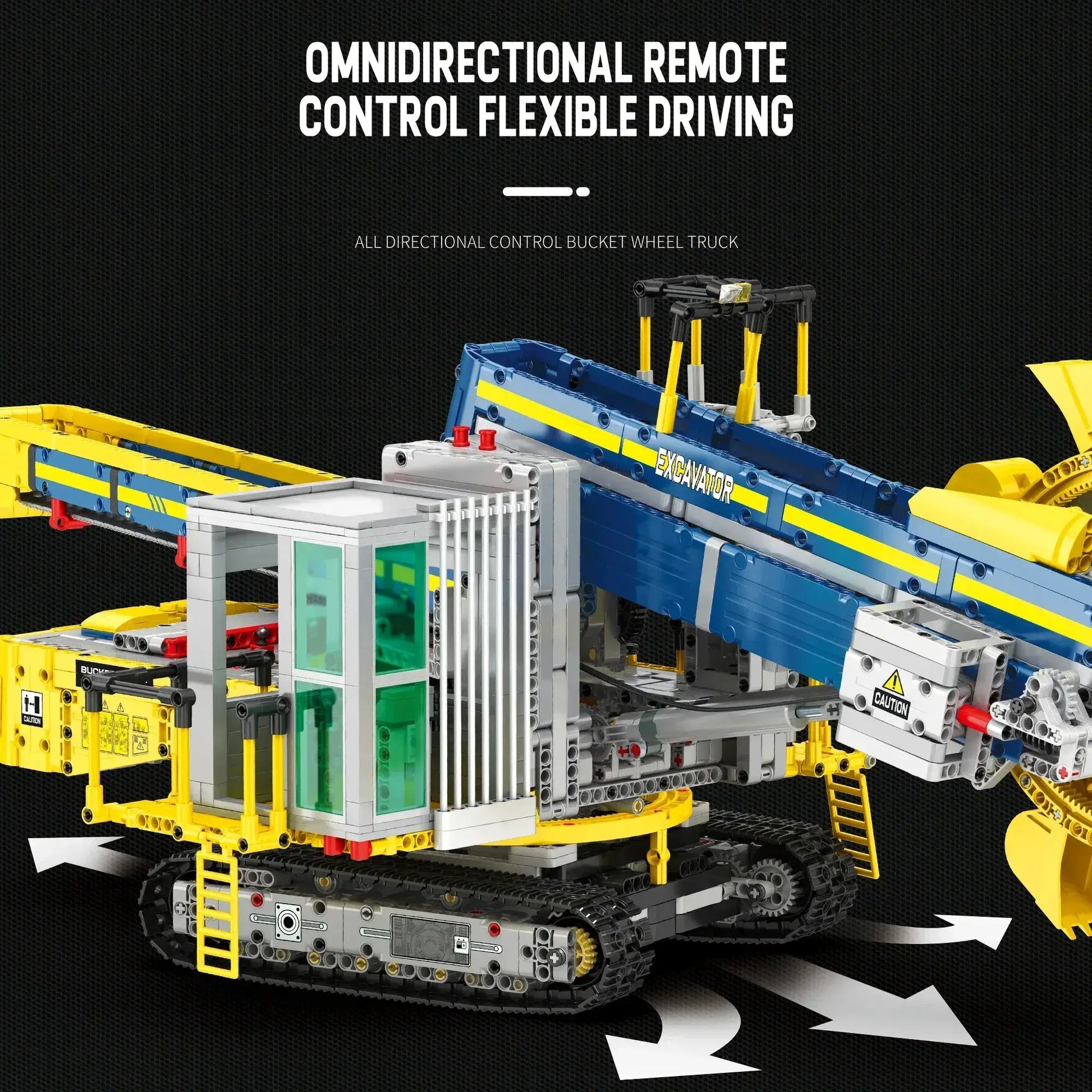 Bucket Wheel Excavator Building Kit Remote Control - ToylandEU