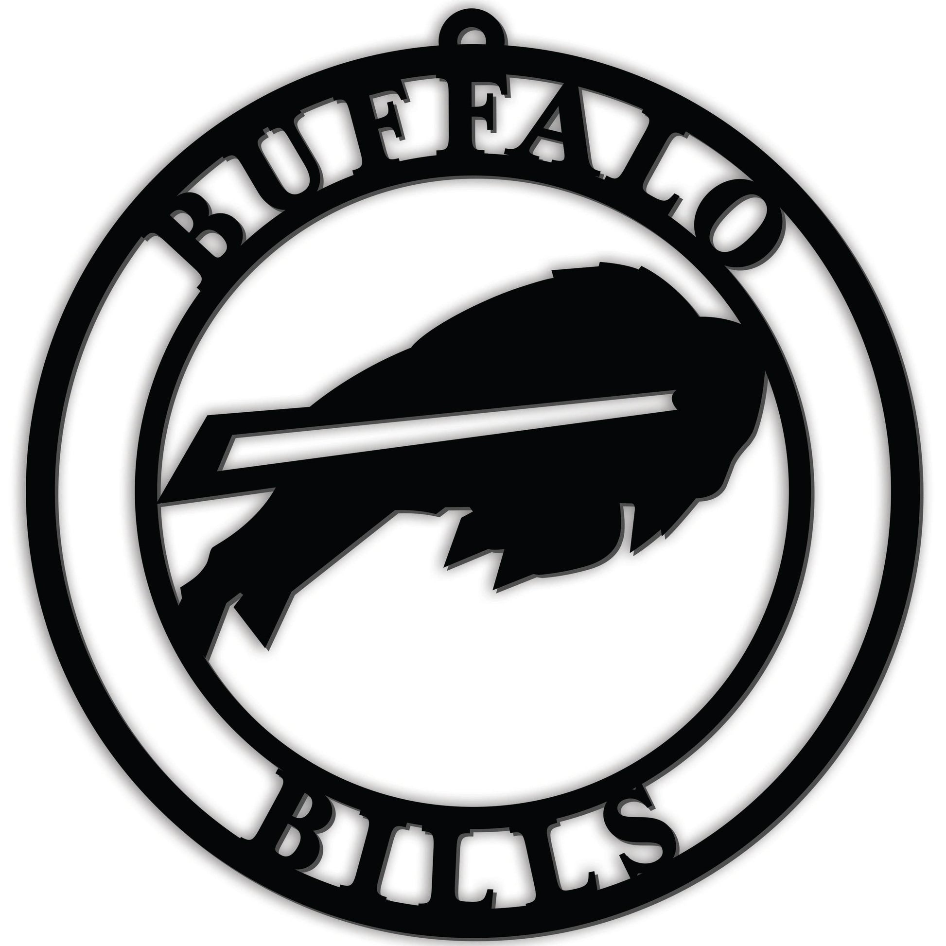 Buffalo Bills 16 Inch Door Hanger Black PVC Sign Outdoor - ToylandEU
