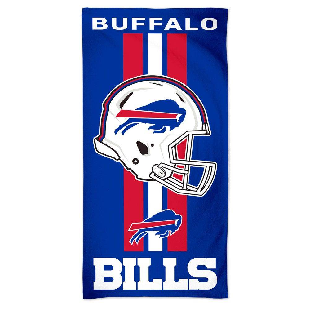 Buffalo Bills Beach Towel 30x60 Cotton Velour Front - ToylandEU