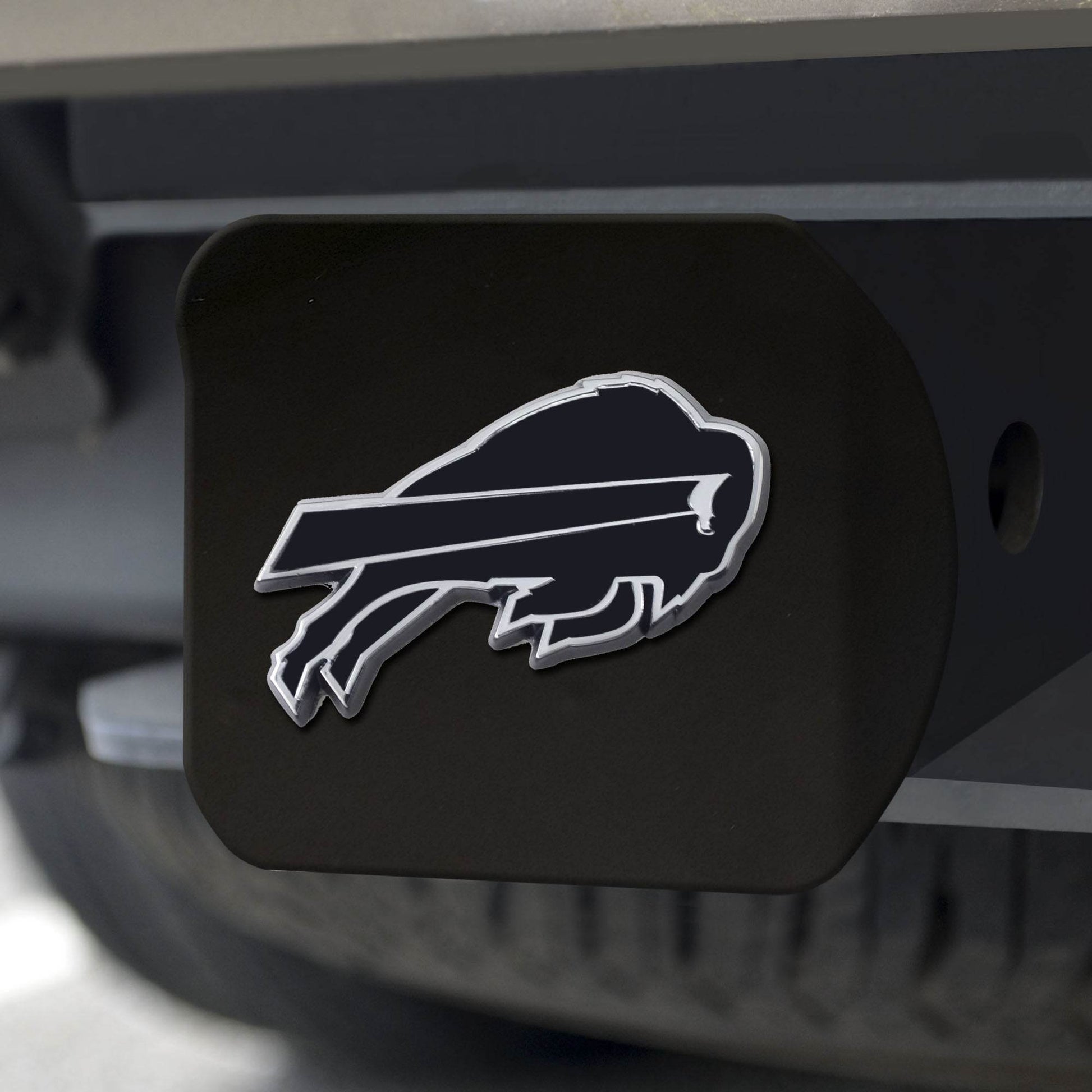 Buffalo Bills Chrome Hitch Cover 3D Emblem on Black - ToylandEU