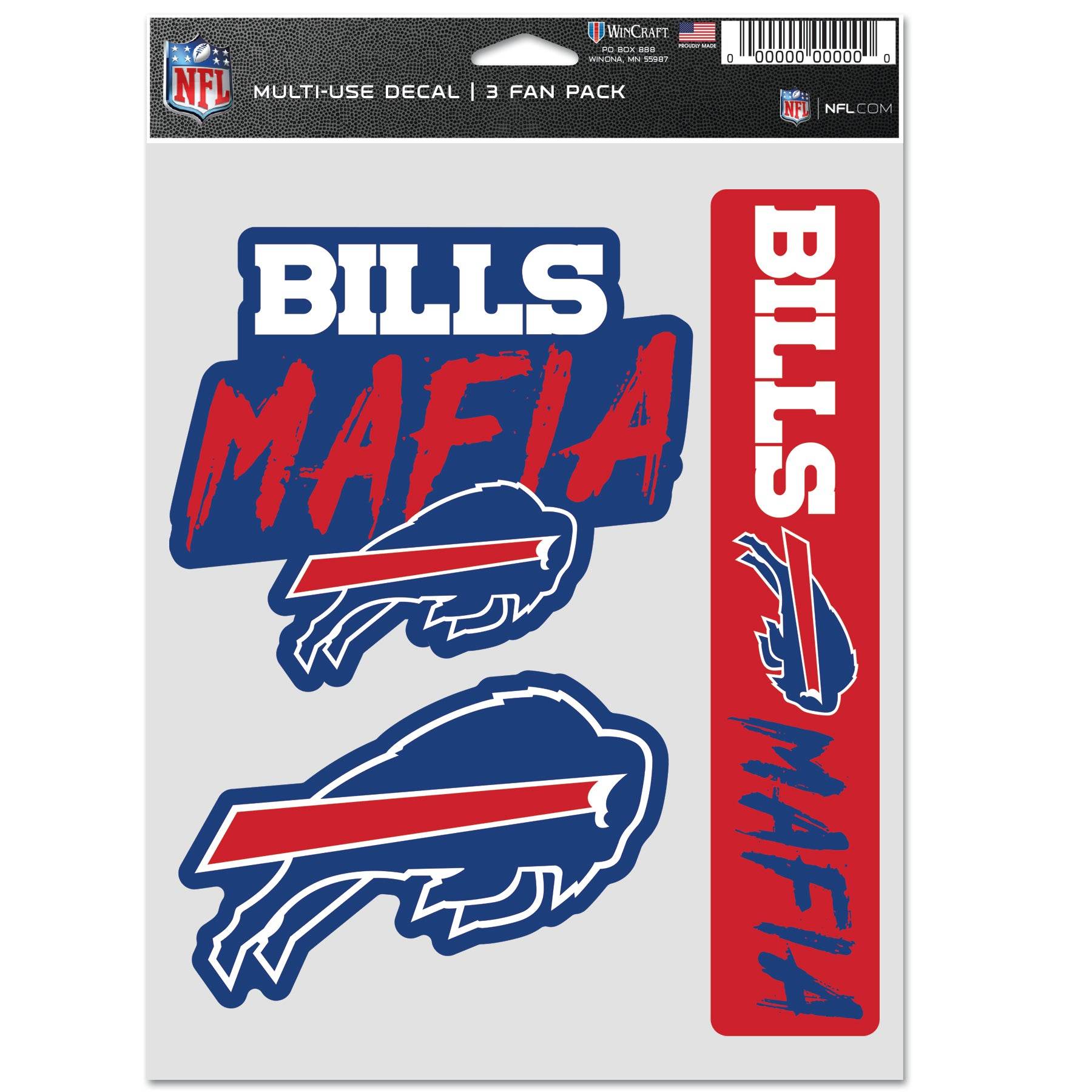 Buffalo Bills Decal 3 Pack Multi Use Bills Mafia Design - ToylandEU