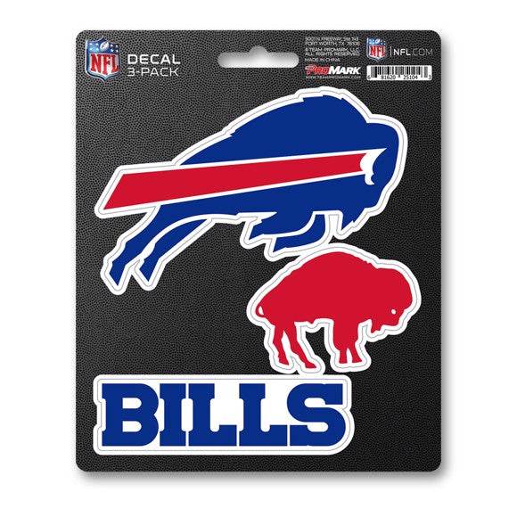 Buffalo Bills Die Cut Decals 3 Pack Premium Vinyl Durable - ToylandEU