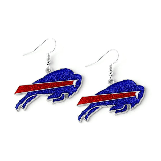 Buffalo Bills Glitter Dazzle Earrings With Team Graphics - ToylandEU