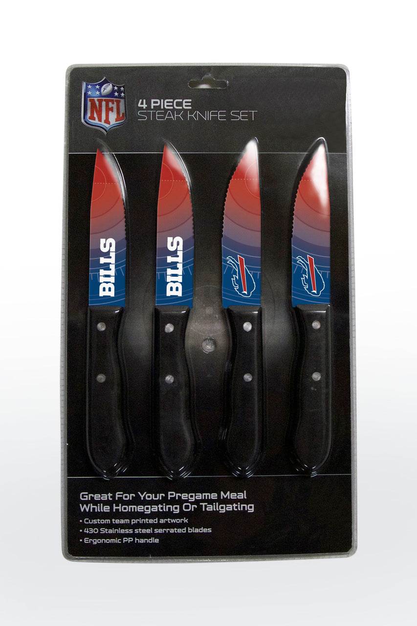 Buffalo Bills Knife Set 4 Pack Steak Knives Team Artwork - ToylandEU