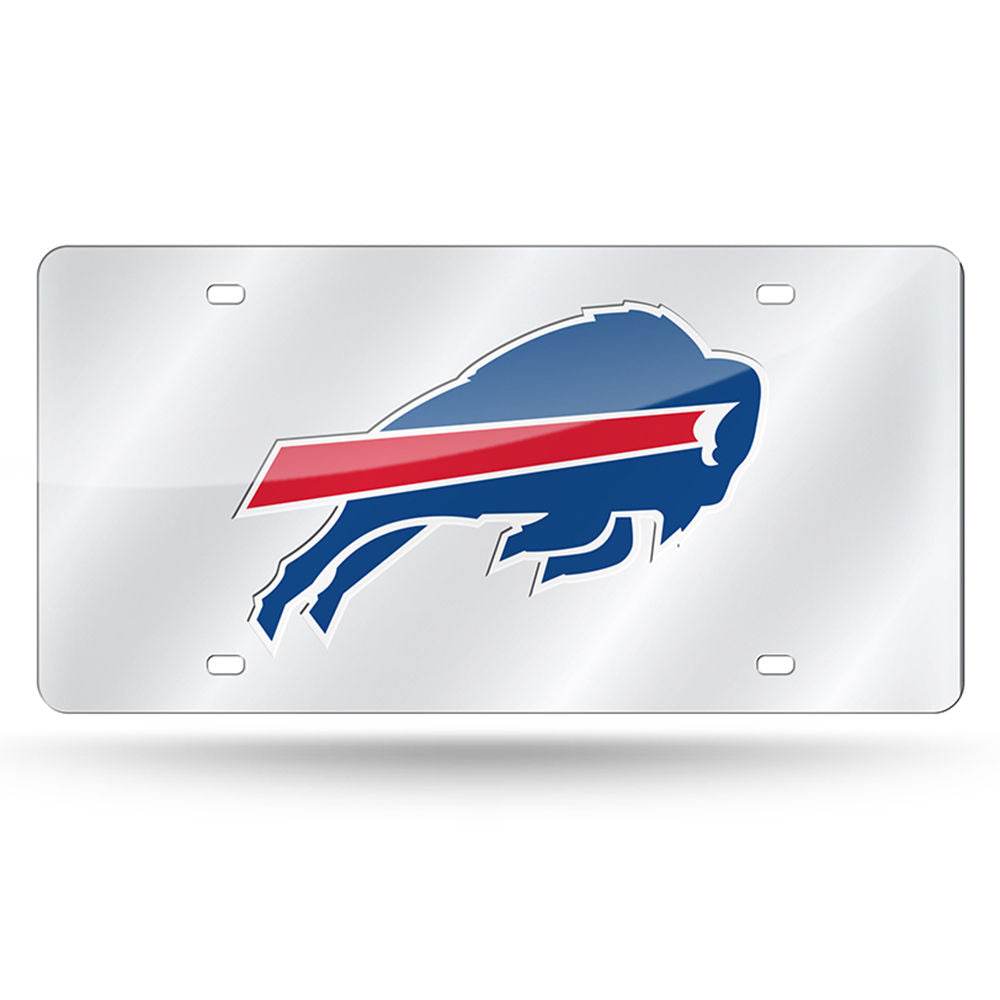 Buffalo Bills Mirrored Silver Laser Cut License Plate - ToylandEU