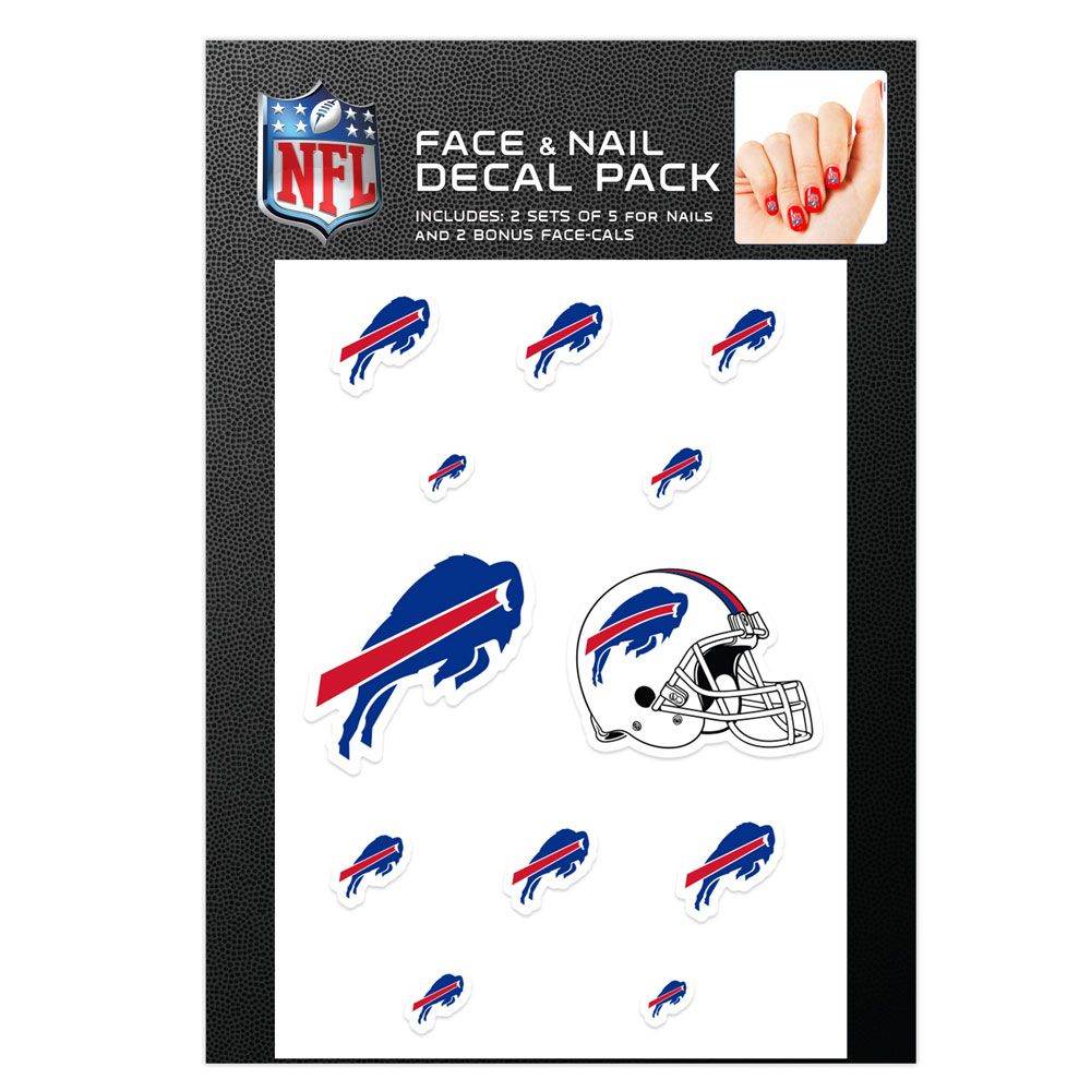 Buffalo Bills Nail Cals Set 10 NailCals and 2 FaceCals - ToylandEU