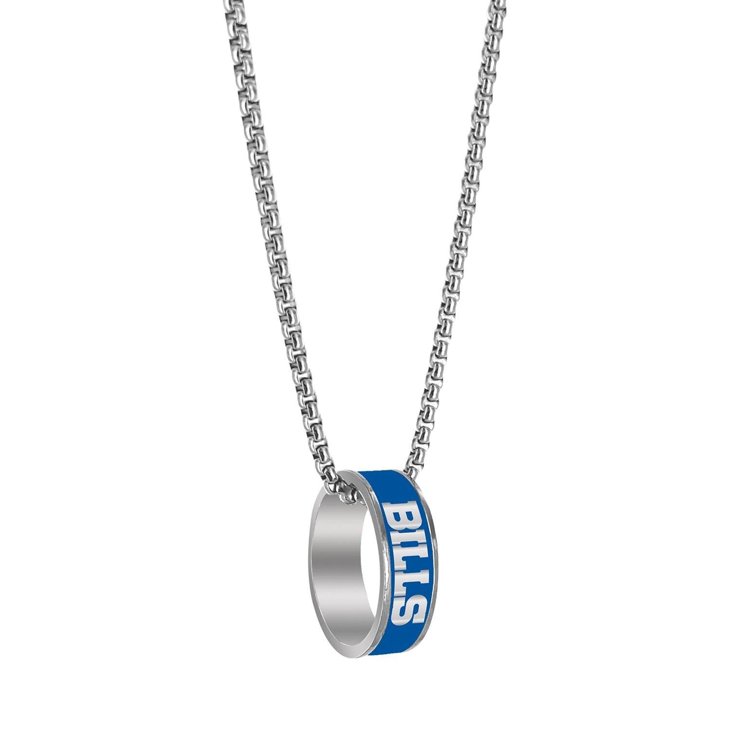 Buffalo Bills Necklace Fashion Ring Pendant Silver - ToylandEU