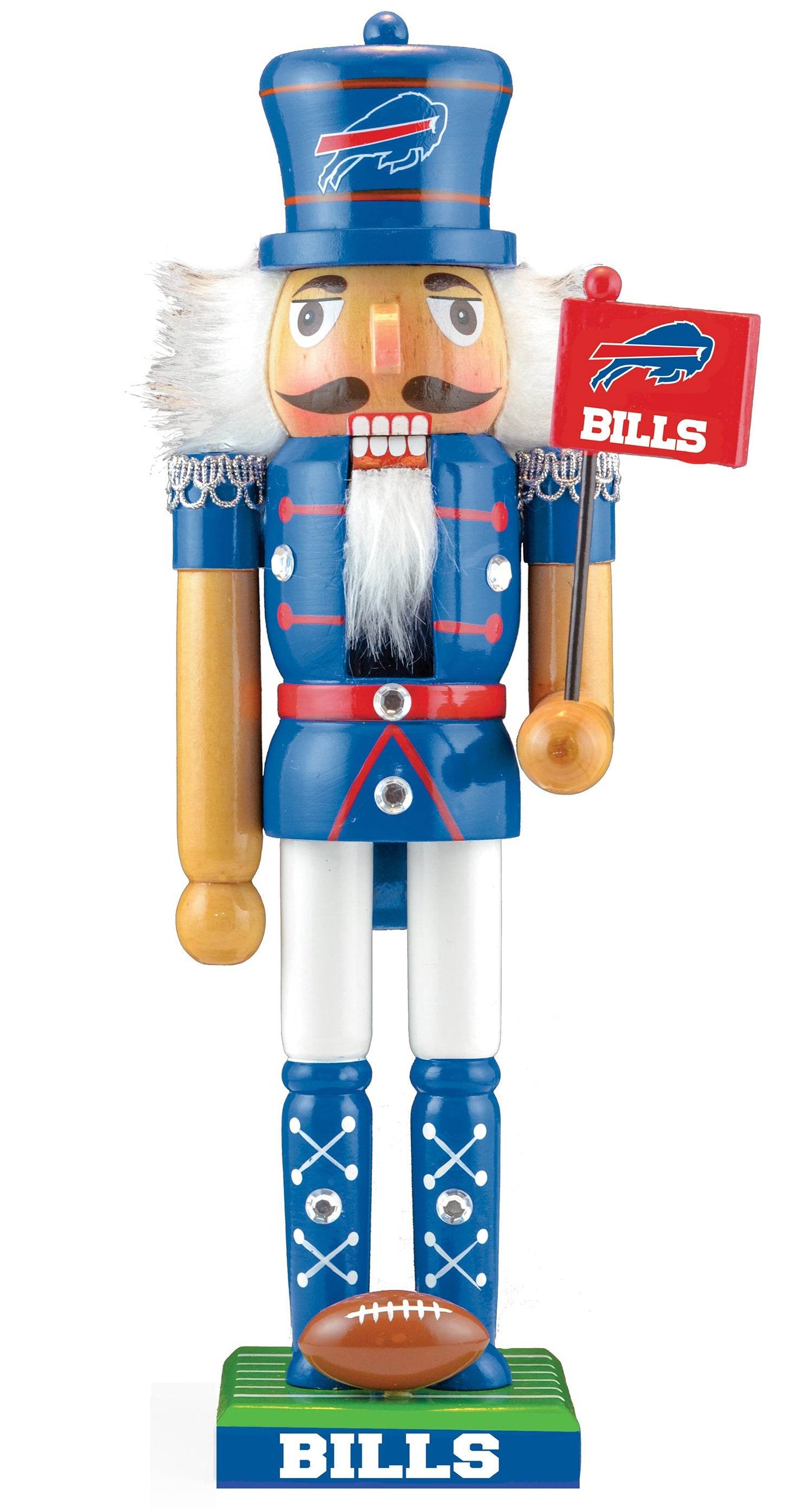 Buffalo Bills Nutcracker Solid Wood Collectible Handcrafted - ToylandEU