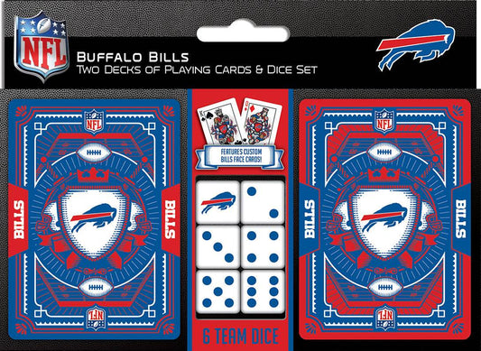 Buffalo Bills Playing Cards and Dice Set with Team Logo - ToylandEU