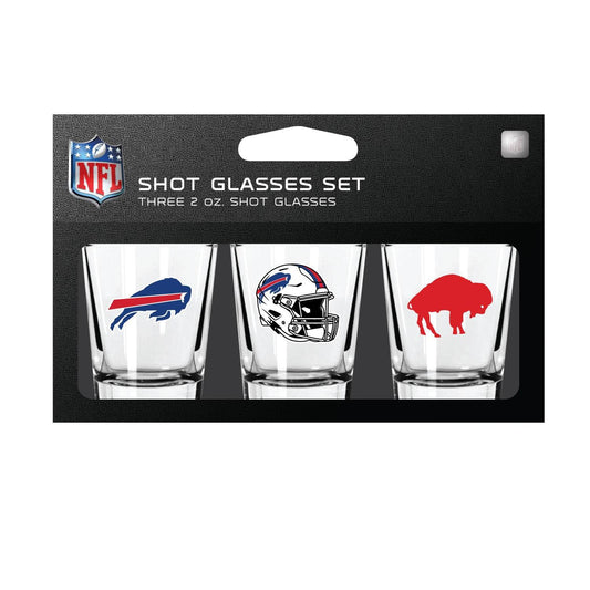 Buffalo Bills Shot Glass Set Three Pack Dishwasher Safe - ToylandEU