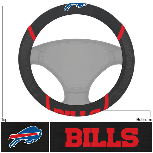 Buffalo Bills Steering Wheel Cover Mesh and Suede Stitch - ToylandEU