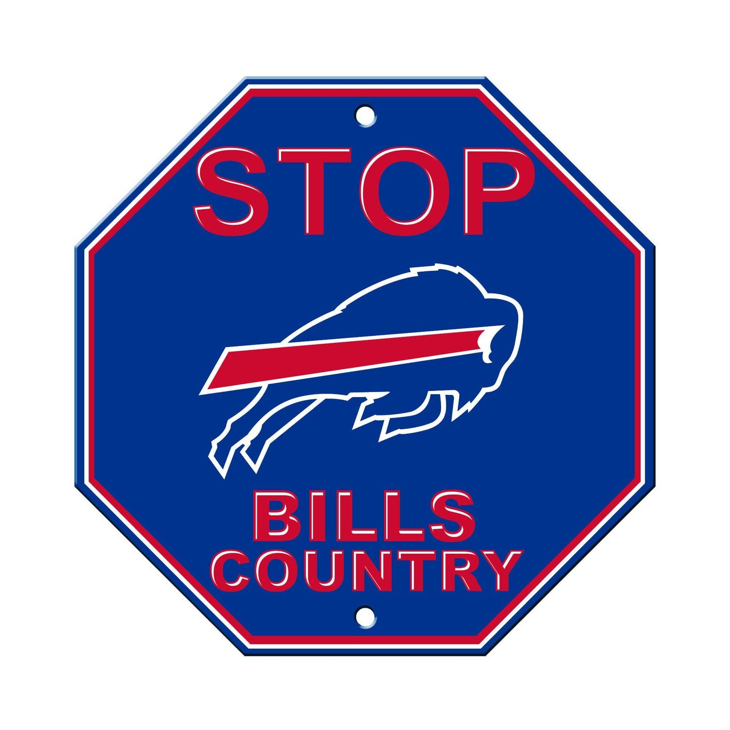 Buffalo Bills Stop Style 12x12 Plastic Sign Official Logo - ToylandEU