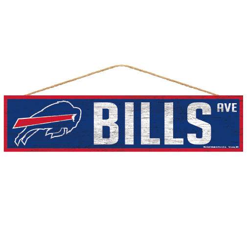 Buffalo Bills Wood Sign 4x17 Avenue Design with Logo - ToylandEU