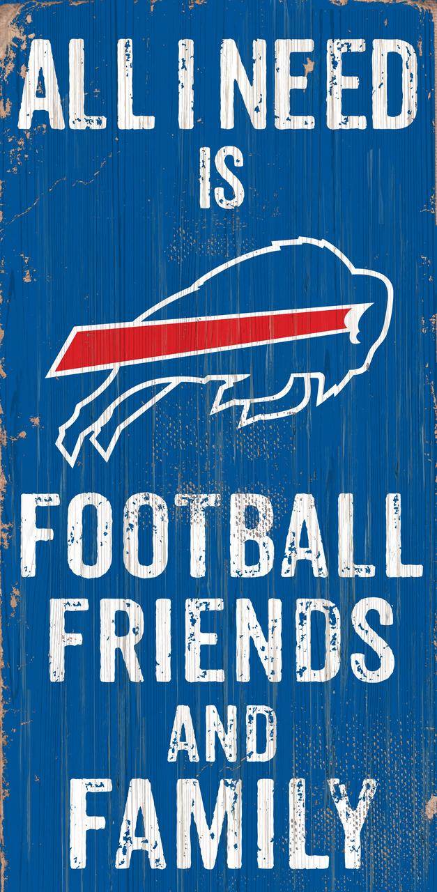 Buffalo Bills Wood Sign 6x12 Football Friends And Family - ToylandEU
