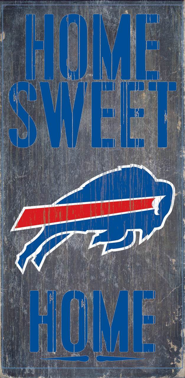 Buffalo Bills Wood Sign Home Sweet Home 6x12 Inches - ToylandEU